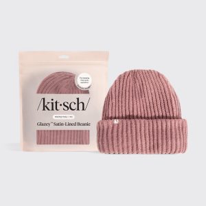 Glazey? Satin-Lined Beanie in Blush