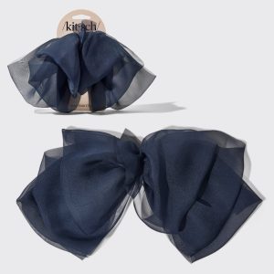 Blue Orchid Chiffon Bow Hair Clip